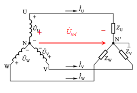 电源与负载三相三线制连接且为星形连接