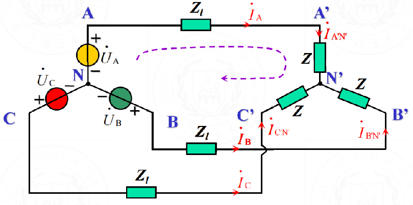 三相三线制且对称电路